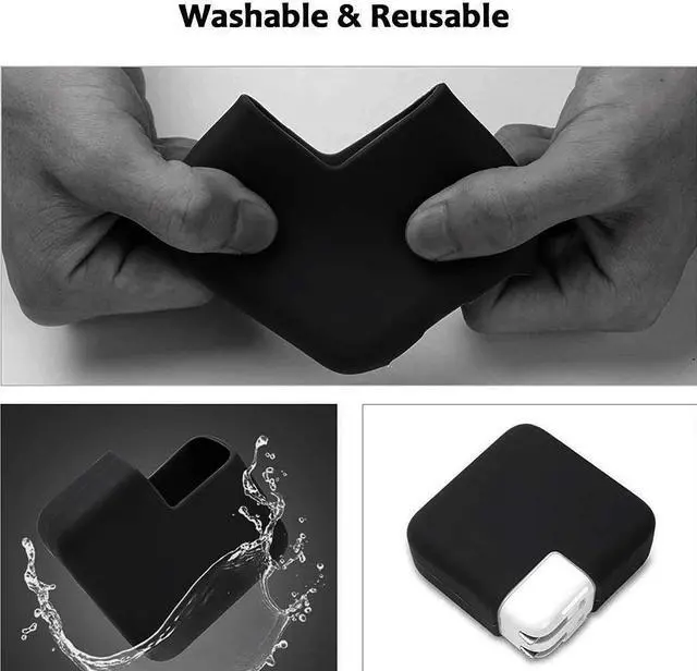 Alt view image 5 of 7 - Silicone Charger Protective Cover Case for MacBook Air 13 inch 2020 2019 2018 A2337 M1 A2179 A1932 Retina Display fits Touch IDPower Protector Case