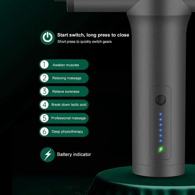 Alt view image 4 of 7 - Percussion Massage Gun, Deep Tissue Muscle Massage Gun for Athletes, Deep Relaxation, Sore Muscle Pain Relief & Recovery, Handheld Electric Mini Massager for Whole Body