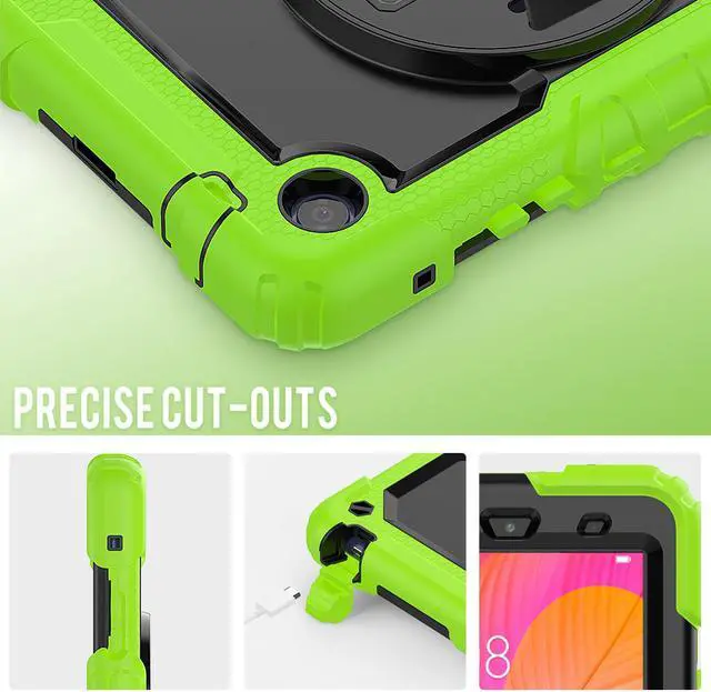 Alt view image 3 of 7 - Case for Huawei MatePad T8 8.0 inch 2020 (Kobe2-L03/Kob2-L09) Shockproof Cover Case with Stand, Hand Strap, Shoulder Strap