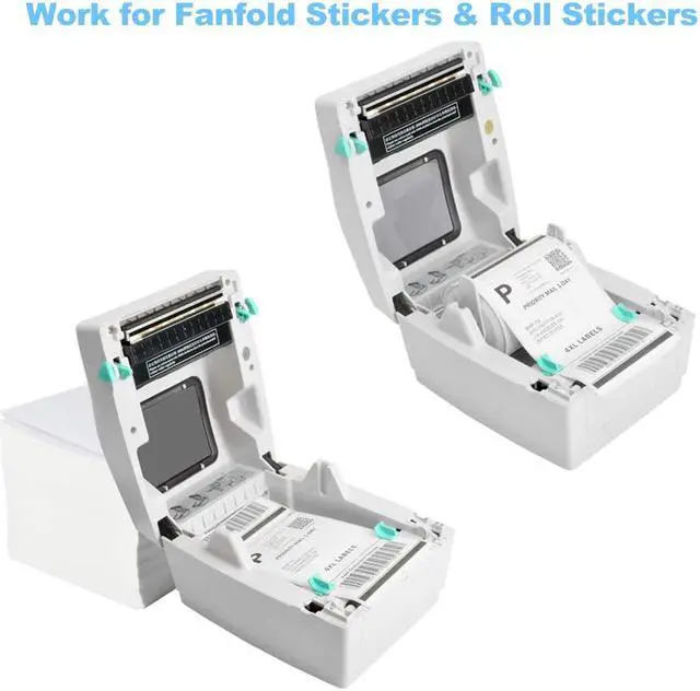 Alt view image 5 of 6 - Label Printer, 4x6 Thermal Printer, Commercial Direct Thermal High Speed USB Port Label Maker, Etsy, Ebay, Amazon Barcode Express Label Printing Machine, White