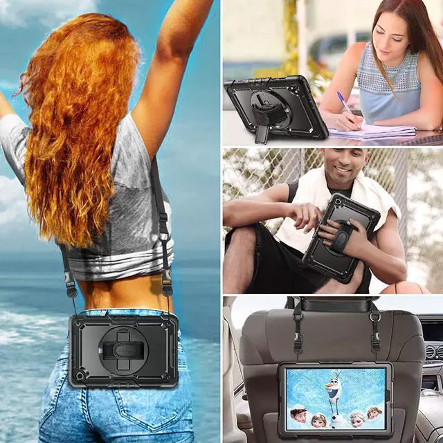 Alt view image 7 of 7 - Case for Lenovo Tab M10 Plus 10.3 inch FHD, Heavy Duty Shockproof Cover with Screen Protector, 360° Rotating Hand Strap/Stand, Shoulder Strap for Tablet M10 Plus 10.3" TB-X606F/TB-X606X