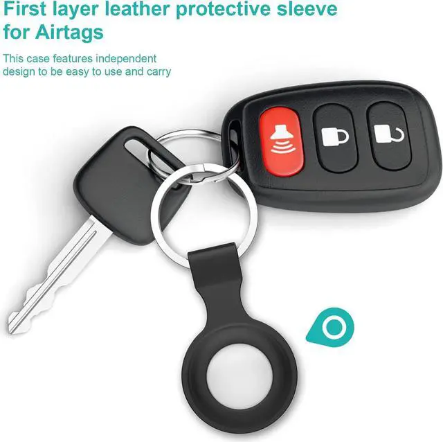 Alt view image 3 of 6 - Case for AirTag Phone Finder, Anti-Scratch Protective Skin Cover with Keychain, White