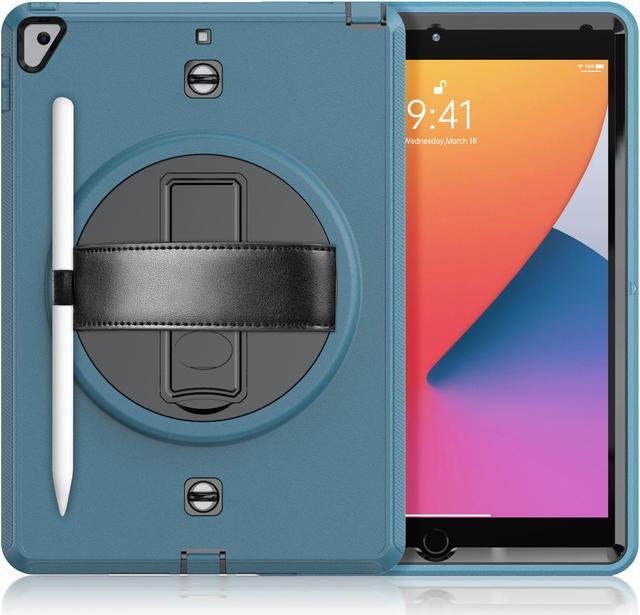 Main image of Case for iPad 10.2 iPad 8th 7th Generation with Pencil Holder Screen Protector & Rotating Handle / Shoulder Strap Kickstand Cover Compatible with iPad Air 3 / iPad Pro 10.5 inch