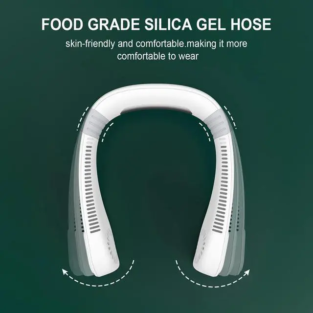 Alt view image 3 of 6 - Adjustable Neck USB Fan, Headphone Design Neckband Fan, USB Powered Personal Hanging Neck Fan Wind Modes 3 Speeds Silica Gel Wearble Cooling Fan for Travelling Sports