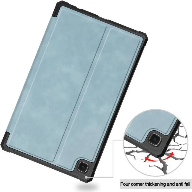 Alt view image 4 of 7 - PU Leather Case for Samsung Galaxy Tab A7 Lite 2021 8.7 inch 2021 Model SM-T225 SM-T220 Slim Folding Stand Cover, Multi-Viewing Angles, Soft TPU Back Cover