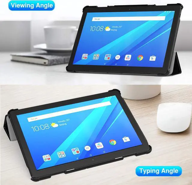 Alt view image 3 of 7 - Case for Lenovo Tab P10 10.1 inch 2019 Model TB-X705F Ultra Slim Lightweight Smart Shell Stand Cover with Auto Wake & Sleep