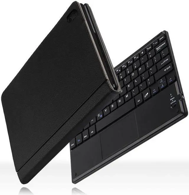 Alt view image 4 of 6 - PU Leather Cover Wireless Touchpad Keyboard Case with Pen Holder for Lenovo Tab P10 10.1 inch TB-X705F TB-X705L