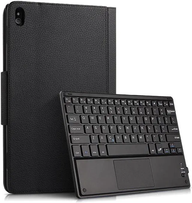 Alt view image 2 of 6 - PU Leather Cover Wireless Touchpad Keyboard Case with Pen Holder for Lenovo Tab P10 10.1 inch TB-X705F TB-X705L