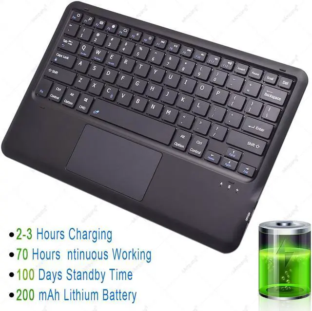 Alt view image 6 of 7 - Wireless Bluetooth Touchpad Keyboard Case for Samsung Galaxy Tab S8+ S7 FE S7+ 12.4 inch Cover w/ with Pencil Holder for Galaxy Tab S8 Plus SM-X800 X806 2022 S7 FE SM-T730/T733/T736/T738 2021 S7 Plus