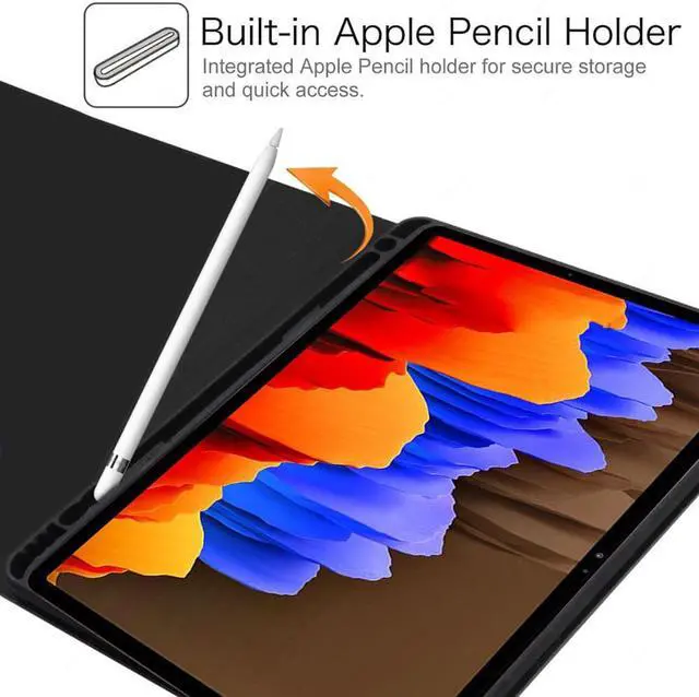 Alt view image 5 of 7 - Wireless Bluetooth Touchpad Keyboard Case for Samsung Galaxy Tab S8+ S7 FE S7+ 12.4 inch Cover w/ with Pencil Holder for Galaxy Tab S8 Plus SM-X800 X806 2022 S7 FE SM-T730/T733/T736/T738 2021 S7 Plus