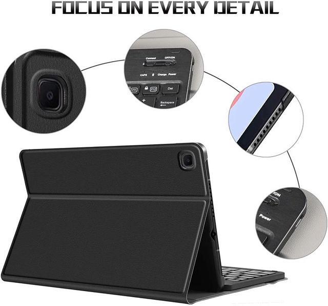 Alt view image 2 of 7 - Keyboard Case for Samsung Galaxy Tab S6 Lite 10.4 inch 2020 Model SM-P610 (Wi-Fi) SM-P615 (LTE), Soft TPU Back Cover with Pencil Holder Detachable Wireless Bluetooth Keyboard