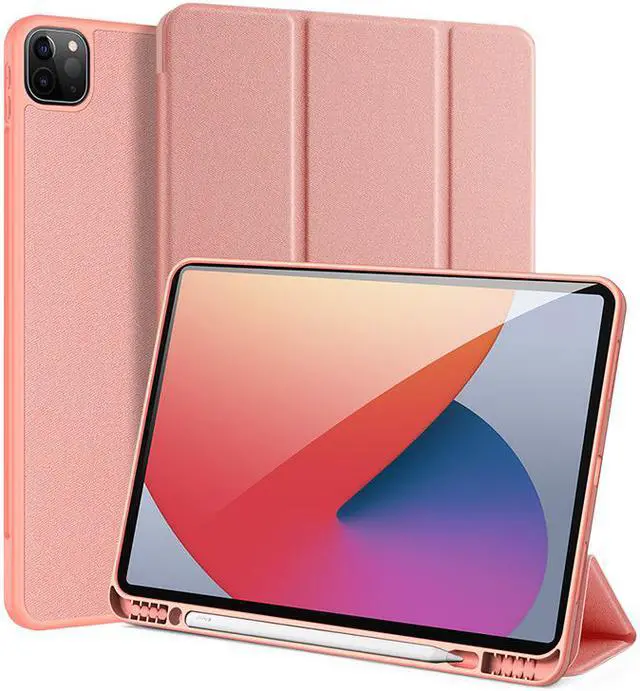 Main image of Case for iPad Pro 12.9 inch 5th Generation 2021 with Pencil Holder, Support iPad 2nd Pencil Charging,Full Protective Soft TPU Back Slim Trifold Case Cover for iPad Pro 12.9’’ 2021