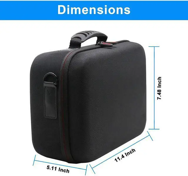 Alt view image 6 of 7 - Travel Storage Carrying Case for Oculus Quest 2, Oculus Quest All-in-one VR Gaming Headset and Controllers Accessories Travel Protective Bag, Shoulder Strap Storage Bag