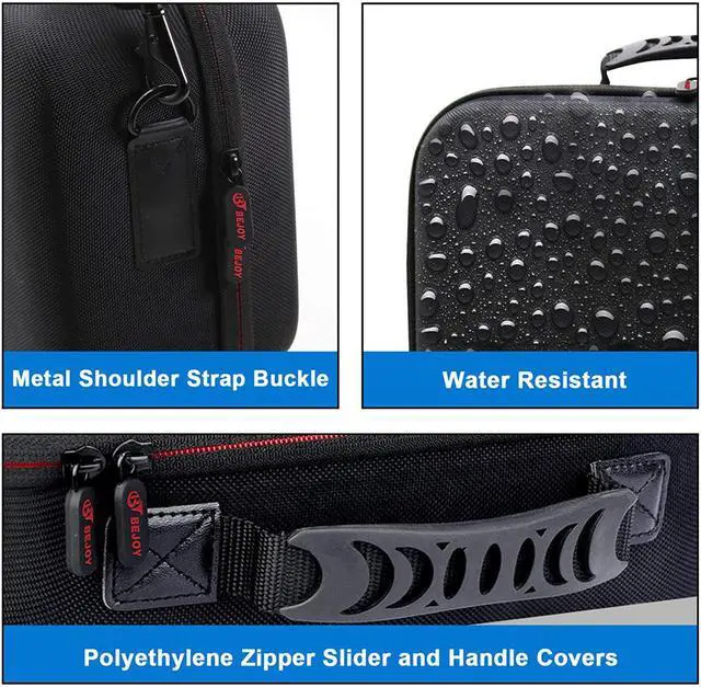 Alt view image 3 of 7 - Travel Storage Carrying Case for Oculus Quest 2, Oculus Quest All-in-one VR Gaming Headset and Controllers Accessories Travel Protective Bag, Shoulder Strap Storage Bag