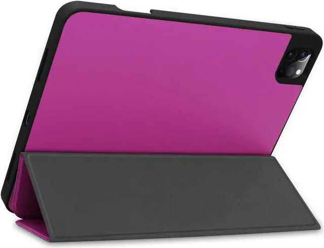 Alt view image 5 of 7 - iPad Pro 11 inch Case 2021 with Pencil Holder, Slim Lightweight Trifold Stand Cover with Soft TPU Back Cover - Auto Sleep / Wake+Pencil Charging - Smart Case for iPad Pro 11 inch 2021 2020 2018