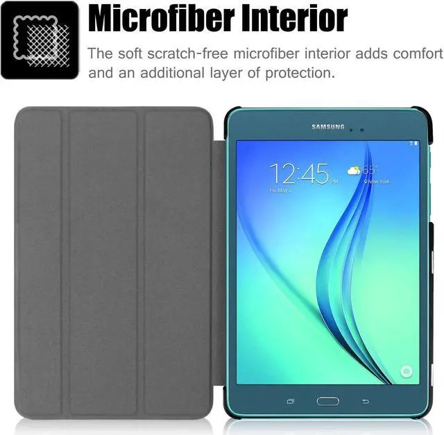 Alt view image 7 of 7 - Case for Samsung Galaxy Tab A 8.0 2015 - Slim Lightweight Standing Cover with Auto Sleep/Wake for Galaxy Tab A 8.0 Model SM-T350 T355 P350 P355 2015