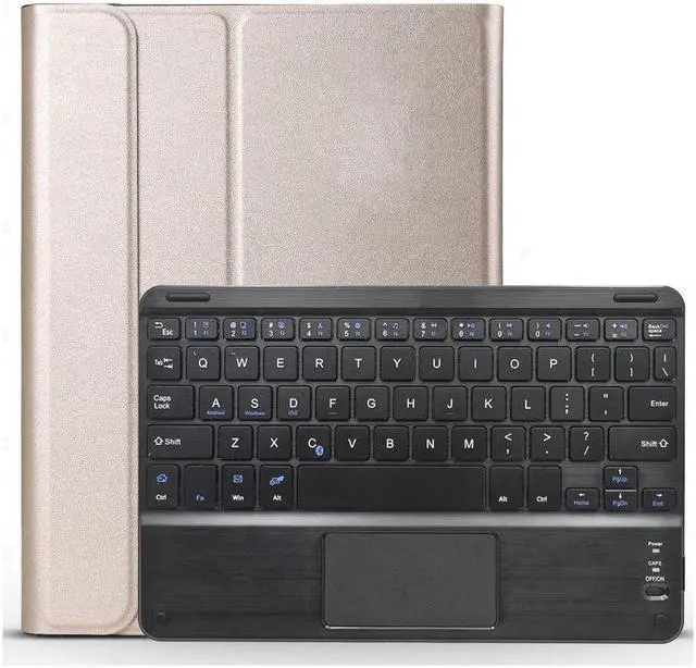 Main image of Bluetooth Keyboard Case with Trackpad for iPad Pro 12.9 inch 2021 2020 2018 iPad 5th 4th and 3rd Generation Removable Wireless Keyboard with Leather Cover
