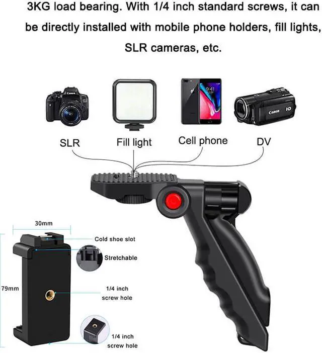 Alt view image 2 of 7 - Professional Smartphone Vlog Shooting Kits with Microphone LED Light Camera Tripod Holder for Live Photography YouTube Recording