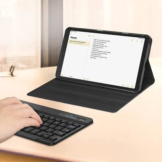 Alt view image 6 of 6 - Wireless Keyboard Case for Samsung Galaxy Tab A7 Lite 8.7 inch 2021 Model SM-T220 SM-T225 Slim Lightweight Stand Cover with Magnetically Detachable Bluetooth Keyboard