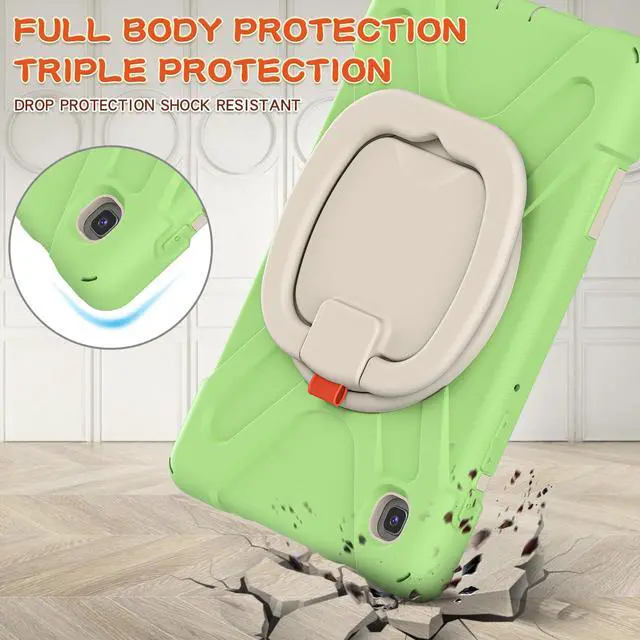 Alt view image 5 of 7 - Case for Samsung galaxy Tab A7 Lite 8.7 inch 2021 Model SM-T220 SM-T225, Protective Rugged Cover with Pencil Holder, 360° Swivel Stand, Shoulder Strap for Kids Boys Girls