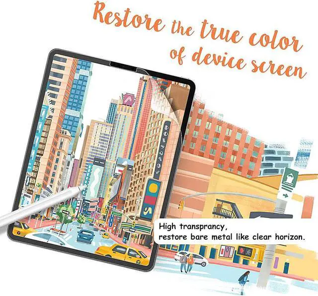 Alt view image 5 of 6 - Paperfeel Screen Protector Compatible with iPad Pro 12.9 Inch 2021 & 2020 & 2018, iPad Pro 12.9 5th Generation Matte PET Film for Drawing Anti-Glare,Face ID Compatible, Paperfeel Film