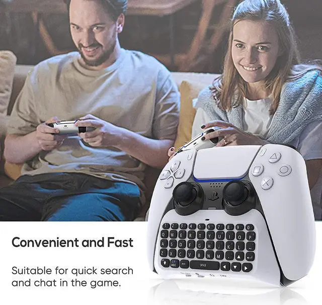 Alt view image 6 of 7 - PS5 Controller Keyboard Keypad - Wireless Bluetooth Game Chatpad Keyboard, 47 Keys Keypad - Built-In Speaker & 3.5mm Headset Audio Jack for Playstaion 5 Dualsense Game Controller