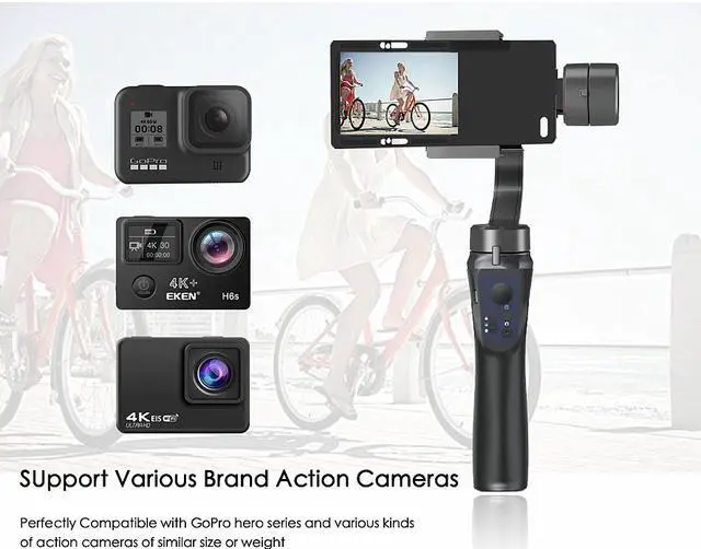 Alt view image 6 of 7 - 3-Axis Gimbal Stabilizer for iPhone 12 11 PRO MAX X XR XS Smartphone Vlog Youtuber Live Video Record with Sport Inception Mode Face Object Tracking Motion Time-Lapse