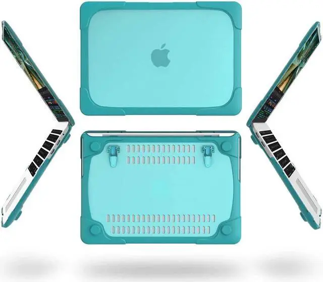 Alt view image 4 of 7 - Rubberized Protective Case with Foldable Stand & Keyboard Cover for Apple Macbook Pro 16 inch 2021 2020 2019 Model A2141 with Touch Bar and Touch ID