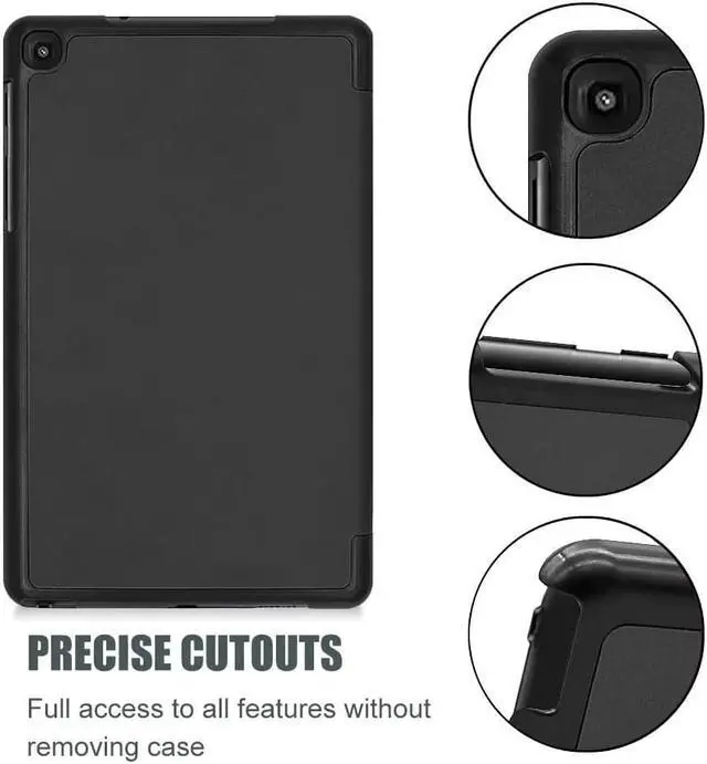 Alt view image 3 of 7 - Galaxy Tab A 8.0" 2019 Case with S Pen Version Model SM-P200 / SM-P205 Slim Light Cover Stand Hard Shell Folio Case for Galaxy Tab A 8.0 inch 2019