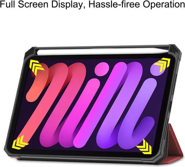 Alt view image 4 of 7 - New iPad Mini 6 Case 2021 with Pencil Holder - [Full Body Protection + 2nd Gen Apple Pencil Charging + Auto Wake/Sleep], Soft TPU Back Cover for 2021 iPad Mini 6th Generation 8.3 inch Purple