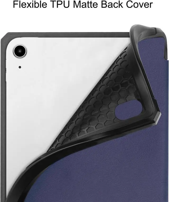 Alt view image 6 of 7 - New iPad Mini 6 Case 2021 with Pencil Holder - [Full Body Protection + 2nd Gen Apple Pencil Charging + Auto Wake/Sleep], Soft TPU Back Cover for 2021 iPad Mini 6th Generation 8.3 inch Blue