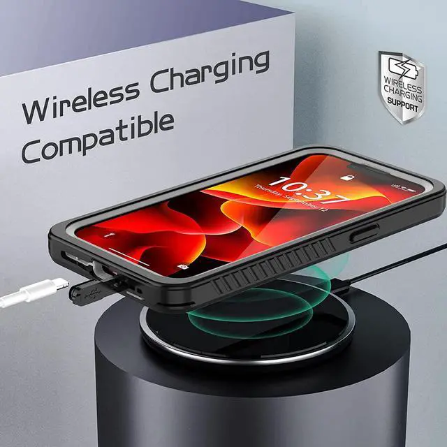 Alt view image 6 of 7 - for iPhone 13 Mini Case Waterproof for IP68 Underwater Full Body Protective Cover with Built in Screen Protector Only for iPhone 13 Mini 5G Case Clear Black 5.4 inch