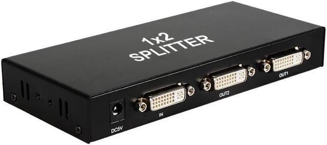 Alt view image 6 of 7 - DVI Splitter 1 in 2 Out 2 Port DVI Dual Monitors Distribution Duplicator Video Splitter (EDID Management) Support Resolution up to 4K2K/30HZ for PC Laptop DVR Projector HDTV