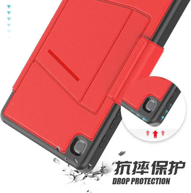 Alt view image 4 of 7 - Magnetic Case for Samsung Galaxy Tab A7 Lite 8.7 inch 2021 Model: SM-T220/T225/T227, Multi-Angle Viewing Smart Stand Cover with Card Pocket, Auto Wake/Sleep
