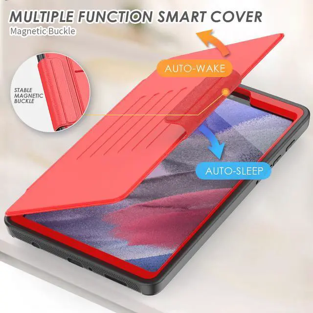 Alt view image 5 of 7 - Magnetic Case for Samsung Galaxy Tab A7 Lite 8.7 inch 2021 Model: SM-T220/T225/T227, Multi-Angle Viewing Smart Stand Cover with Card Pocket, Auto Wake/Sleep