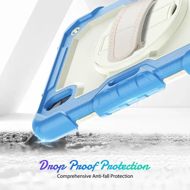 Alt view image 3 of 7 - Case for iPad Mini 6th Generation 2021 8.3 Inch, Shockproof cover for iPad Mini 6 with Screen Protector Pencil Holder Kickstand Hand/Shoulder Strap
