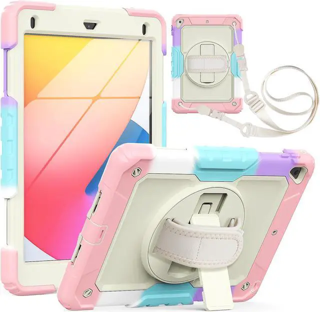 Main image of Case for iPad 6th / 5th Generation iPad 9.7 2018 2017, iPad Air 2/ Pro 9.7 inch, Shockproof Case with Built-in Screen Protector Pencil Holder 360 Degree Rotatable Stand / Hand Strap