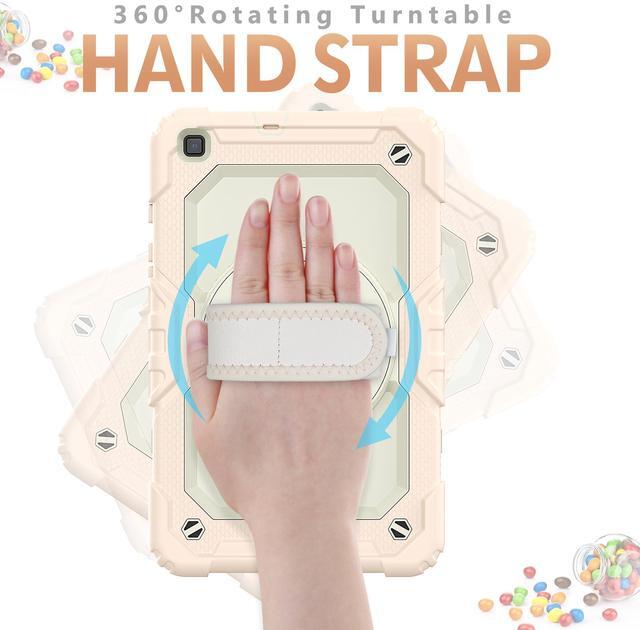 Alt view image 5 of 7 - Case for Samsung Galaxy Tab A 8.0 case 2019 Model: SM-T290 / SM-T295.Full Body Protection Cover with Built-in Screen Protector Pen Holder [360 Rotating Hand Strap]