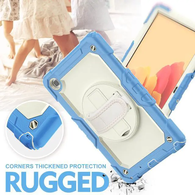 Alt view image 5 of 6 - Samsung Galaxy Tab A7 Case 2020 SM-T500 / T505 / T507 with Screen Protector for Kids | Full Body Shockproof Cover for 10.4 Inch Tab A7 with S Pen Holder Stand Hand Strap Shoulder Strap