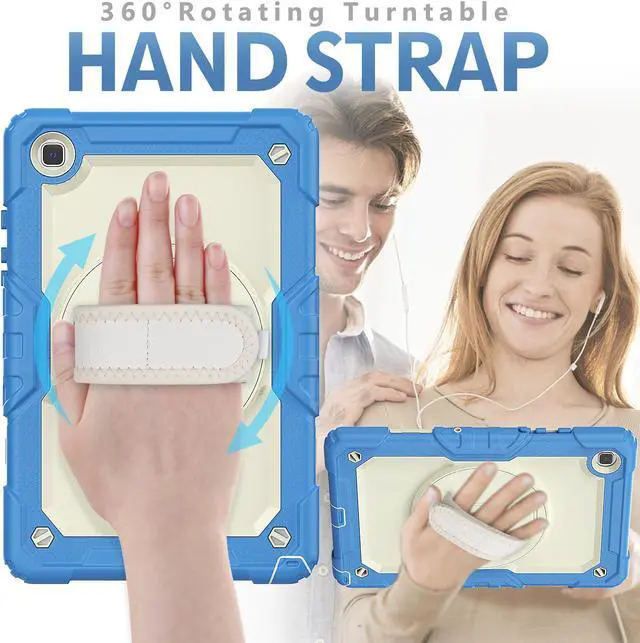 Alt view image 3 of 6 - Samsung Galaxy Tab A7 Case 2020 SM-T500 / T505 / T507 with Screen Protector for Kids | Full Body Shockproof Cover for 10.4 Inch Tab A7 with S Pen Holder Stand Hand Strap Shoulder Strap