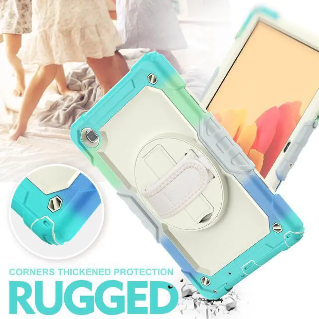 Alt view image 5 of 6 - Samsung Galaxy Tab A7 Case 2020 SM-T500 / T505 / T507 with Screen Protector for Kids | Full Body Shockproof Cover for 10.4 Inch Tab A7 with S Pen Holder Stand Hand Strap Shoulder Strap