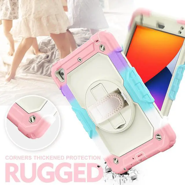 Alt view image 6 of 6 - iPad Mini 5 Case, iPad Mini 4 Case, Shockproof Stand Sturdy Protective Mini Cover with Screen Protector Pencil Holder Handle Strap for 7.9 iPad Mini 5th Gen / Mini 4th Generation