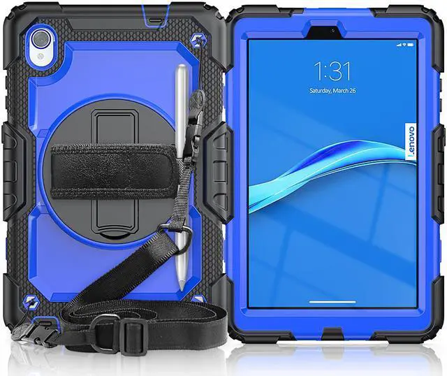 Main image of Case for Lenovo Tab M8 8 inch FHD 2020 TB-8705F TB-8705N, Lenovo Tab M8 (2nd Gen) 8'' HD 2019 TB-8505X TB-8505F, Lenovo Smart Tab M8 TB-8505FS Cover w/ Pen Holder Screen Protector Stand Shoulder Strap