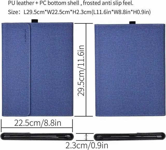 Alt view image 6 of 7 - For Microsoft Surface Pro 8 Case - Premium PU Leather Stand Cover with Multiple Angle Viewing / Pen Holder for Surface Pro 8 13 inch 2021