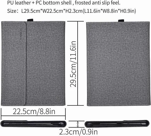 Alt view image 6 of 7 - For Microsoft Surface Pro 8 Case - Premium PU Leather Stand Cover with Multiple Angle Viewing / Pen Holder for Surface Pro 8 13 inch 2021