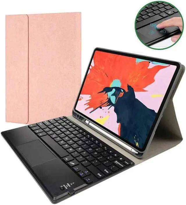 Main image of Bluetooth Keyboard Case with Trackpad for iPad Pro 12.9 inch 2017 2015 (Old Model, 2nd & 1st Generation) Removable Wireless Keyboard with Leather Cover / Pencil Holder
