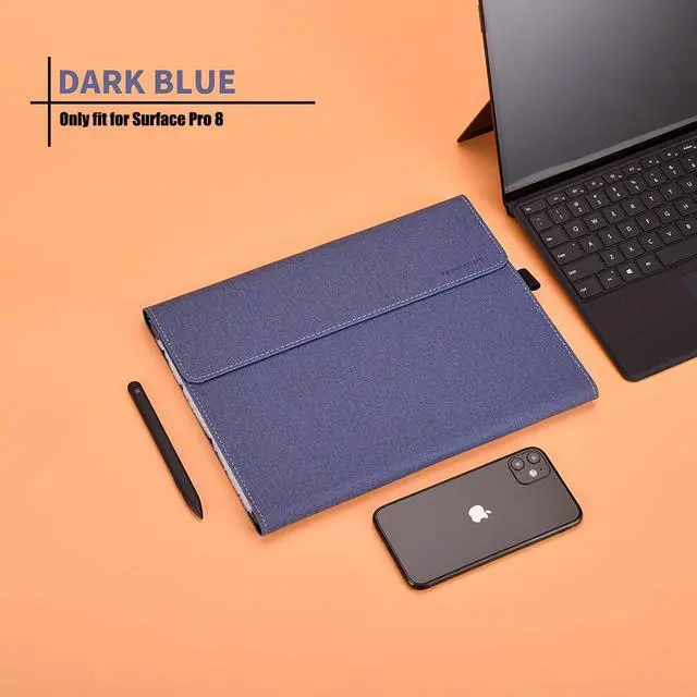Alt view image 7 of 7 - For Microsoft Surface Pro 8 Case - Premium PU Leather Stand Cover with Multiple Angle Viewing / Pen Holder for Surface Pro 8 13 inch 2021