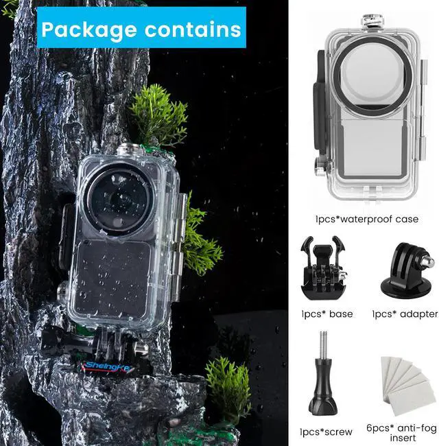 Alt view image 7 of 7 - Waterproof Housing Case Kit For DJI Action 2 Action Camera Accessories Waterproof Cover 45M Diving Housing Protective Shell Dive Case + + Anti-Fog Insert