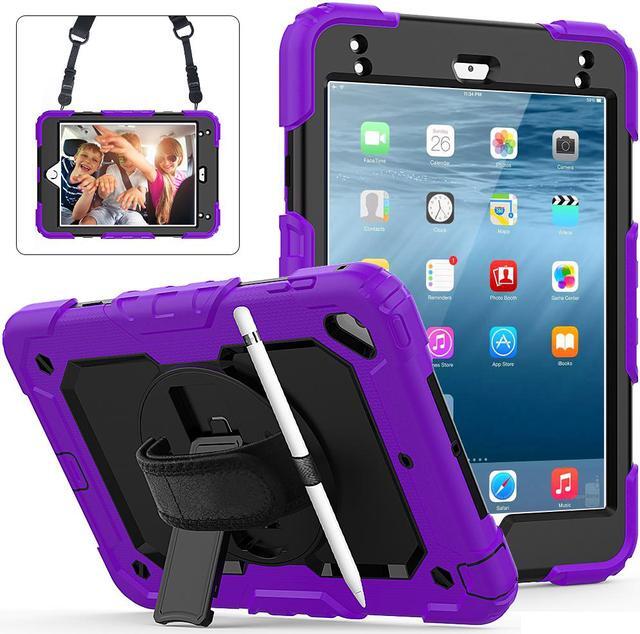 Main image of iPad Mini 5 Case, iPad Mini 4 Case, Shockproof Stand Sturdy Protective Mini Cover with Screen Protector Pencil Holder Handle Strap for 7.9 iPad Mini 5th Gen / Mini 4th Generation