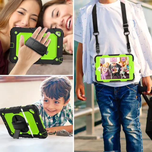Alt view image 5 of 5 - iPad Mini 5 Case, iPad Mini 4 Case, Shockproof Stand Sturdy Protective Mini Cover with Screen Protector Pencil Holder Handle Strap for 7.9 iPad Mini 5th Gen / Mini 4th Generation